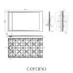 CERANO - Sprchová vanička obdélníková Lugo - SMC/minerální kompozit - bílá matná - 140x80x3 CER-666133