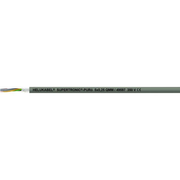 HELU 49607 vedenie ťažnej reťaze S-TRONIC-PURö 4 x 0.34 mm² sivá 100 m; 49607