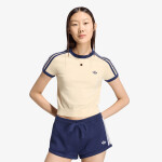 Tričko adidas Knitted T-shirt Warm Vanilla/ Night Indigo S