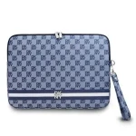 DKNY PU Leather Checkered Pattern and Stripe blue / púzdro pre notebook 13-14" (3666339271275)