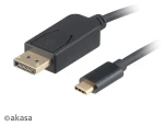 Akasa AK-CBCA11-18BK / Kábel USB-C na DisplayPort / 4K @ 60Hz / 1,8 m (AK-CBCA11-18BK)