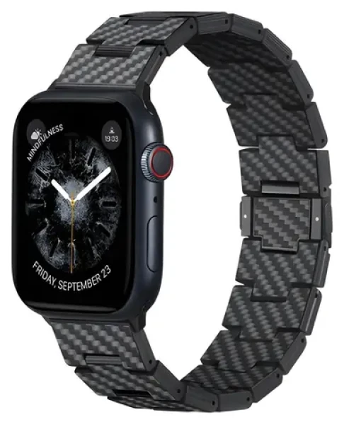 Pitaka Carbon Fiber Link Band Retro / Remienok / Apple Watch 42/44/45/49 mm / karbónové vlákno (AWB2311)