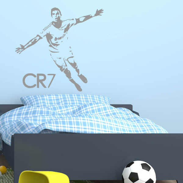 Veselá Stena Samolepka Cristiano Ronaldo Farba: šedá, Veľkosť: 100 x 95 cm