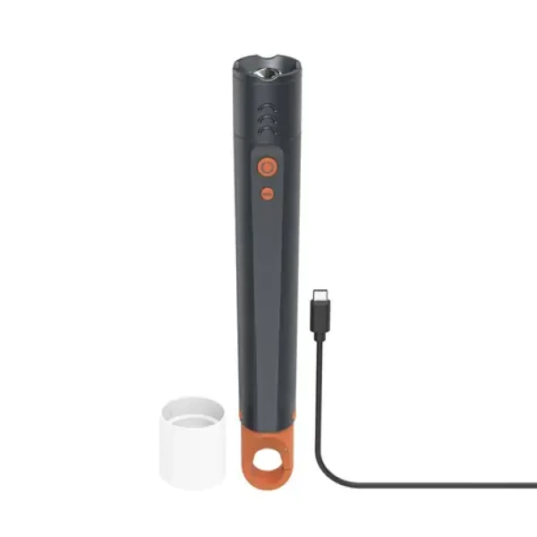 HAMA FLX1200-C LED svietidlo šedé / nabíjacie / hliníkové / 1200 lm / 300 m / 4 režimy + SOS / IP44 / zoom / karabínka (228607)