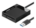 Ugreen Čítačka pamäťových kariet USB 3.0 SD čierna / micro SD / CF / MS (6957303802852)