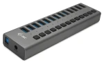 I-TEC USB Hub 13 Port / USB hub / napájací adaptér 60W / šedá (U3CHARGEHUB13UK)
