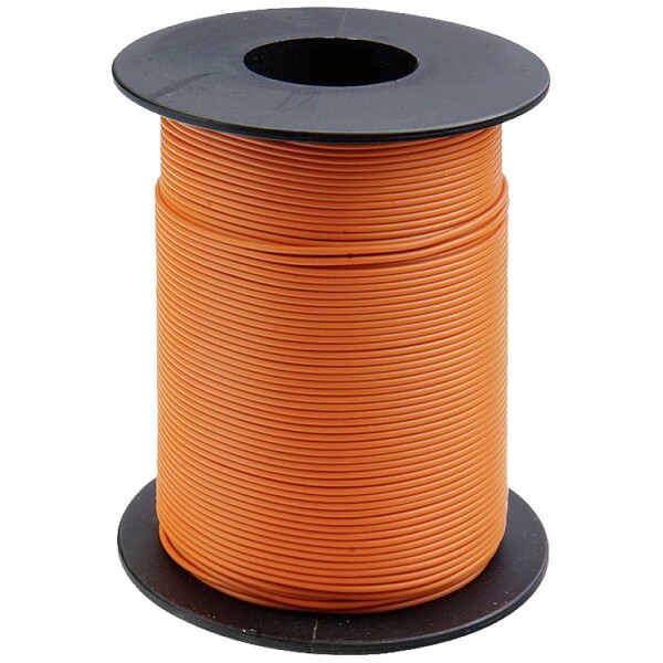 Donau Elektronik 125-S25-7 opletenie / lanko, 1 x 0.25 mm², oranžová, 25 m; 125-S25-7
