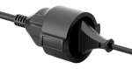 Equip CEE 7/7 - CEE 7/3 čierny / Predlžovací napájací kábel / 1,8 m / 250 V / 16 A (112180)