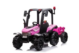 Mamido Detský elektrický traktor s prívesom BLT ružový