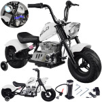 Mamido Detská elektrická motorka Chopper 24V biela