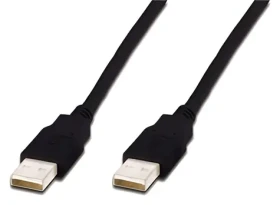 Digitus čierny / USB kábel / A samec - A samec / meď / 3 m (AK-300100-030-S)