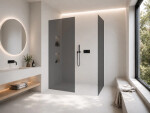 CERANO - Sprchová zástena Walk-in Crystal TL/P - 8 mm - bezvzperový systém - biela matná, grafitové sklo - 120x60x200 CER-8050BD5256