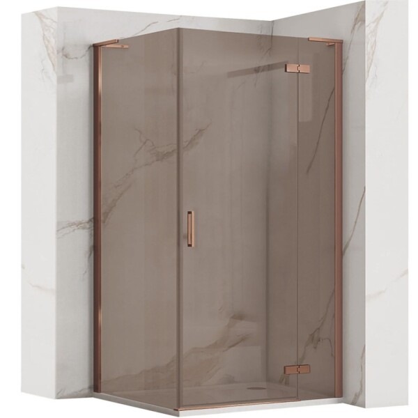 REA/S - Sprchová kabína Hugo 90x80 Copper Brush KPL-K6965