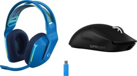 Logitech G733 Lightspeed Niebieskie (981-000943) + G PRO X SuperLight 2 (910-006630)
