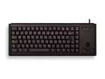Cherry klávesnica G84-4400 s trackballom / drôtová / USB / ultraľahká a malá / čierna / EU (G84-4400LUBEU-2)