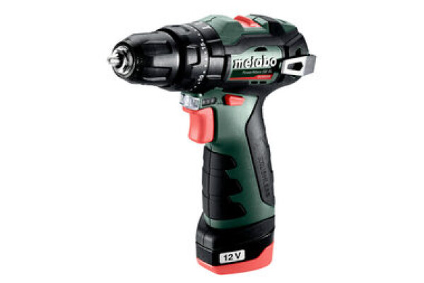 Metabo POWERMAXX SB BL / Aku príklepová vŕtačka / 12V / Li-Ion / 2x 2.0Ah / 1500 ot-min / 38 Nm (MET601784500)