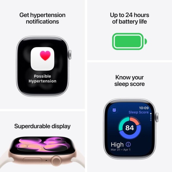 Apple Watch Series 11 46mm Silver /Purple Fog Sport Band - S/M