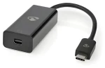 Nedis USB-C adaptér na Mini DisplayPort čierna / Adaptér / USB 3.2 Gen 1 / 8K/60Hz / 0,20 m (CCGP64452BK02)