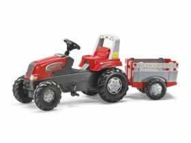 Rollytoys Šliapací traktor Rolly Junior RT s vlečkou červeno-sivý