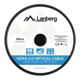 Lanberg Kábel optický HDMI 2.0 (M) - HDMI 2.0 (M) 100 m čierna / AOC / 4K / 60Hz (CA-HDMI-20FB-1000-BK)