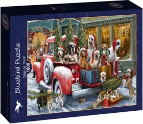 BlueBird Puzzle Psy v nákladnom aute