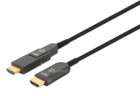 Manhattan AOC optický HDMI - Micro HDMI kabel černá / Kabel / 30 m / 4K 60Hz / HDCP 2.2 / ARC / HDR (355520)