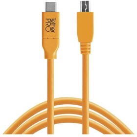 Tether Tools USB kábel USB 2.0 USB-C ® zástrčka, USB Mini-B zástrčka 4.60 m oranžová CUC2415-ORG; CUC2415-ORG