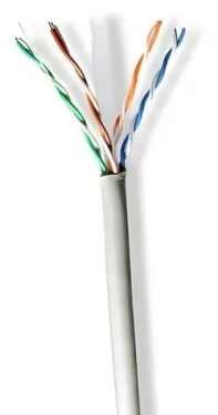 Nedis CAT6 šedá / Inštalačný kábel / U/UTP / 305 m / vnútorný / okrúhly / PVC (CCBG8520GY305S)