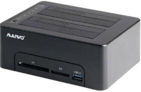 Deltaco Deltaco K3082CR, HDD, SSD, Serial ATA, 2.5,3.5", CF, SD, Black, Data, Power