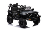 Mamido Mamido Elektrické autíčko OFFROAD čierne 12V Vysoký podvozok, široké sedadlo, Odpružené nápravy, 2,4 GHz Diaľkové ovládanie LED svetlá