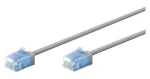 Goobay 74219 sivá / Patch kábel / Cat6A U/UTP / tenký / 0,15 m (74219)