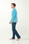 Vamp - Pyžamo s geometrickou potlačou 21681 - Vamp blue maui 5XL