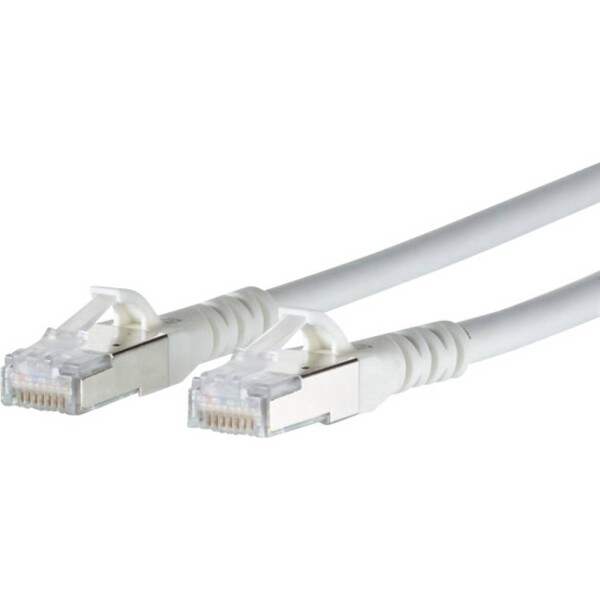 Metz Connect 1308453088-E RJ45 sieťové káble, prepojovacie káble CAT 6A S/FTP 3.00 m biela s ochranou 1 ks; 1308453088-E