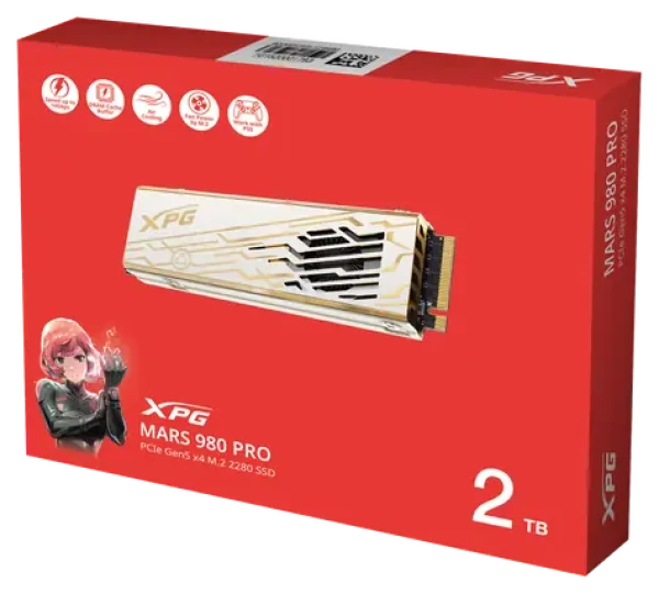 ADATA XPG MARS 980 PRE 2 TB / SSD / M.2 2280 / PCIe Gen5x4 / aktívne chladenie / 14000/13000 MB/s (SMAR-980P-2TCI)