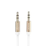 USAMS YP-01 biela / Audio kábel / Jack 3,5 mm - Jack 3,5 mm / prepojovací / 1 m (YP102)