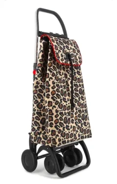 Rolser I-Max Wild 4 Logic Tour leopardí vzor / Nákupná taška na kolieskach / 2 kolieska / Nosnosť 50 kg