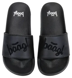 BAAGL Šľapky Logo Black veľ. 37 / Domáca obuv / EVA podrážka / Protišmyková