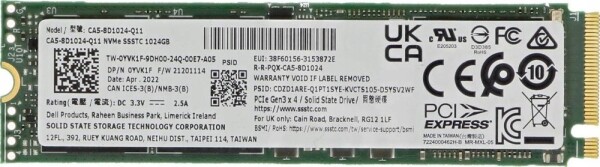 Dell 1TB M.2 PCIe NVMe SSD