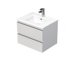 Kúpeľňová skrinka s umývadlom SAT Cube Way 60x47,5x46 cm biela mat CUBE3D602ZBMOD CUBE3D602ZBMOD