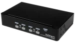 StarTech KVM switch 4 porty USB / KVM switch / 1U rack / 1920 x 1440 px / čierna (SV431DUSBU)