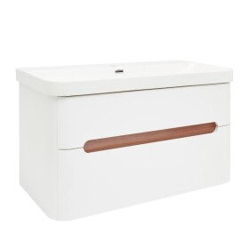 Kúpeľňová skrinka s umývadlom SAT Fusion 97,5x53x45 cm biela matná mat SATFUSION2100WMW SATFUSION2100WMW