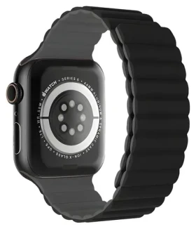 Devia Nature Silicone Magnetic čierna / Remienok pre Apple Watch / 44/45/46mm (6942297104426)