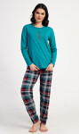 Dámske dlhé pyžamo Love petrolejová S