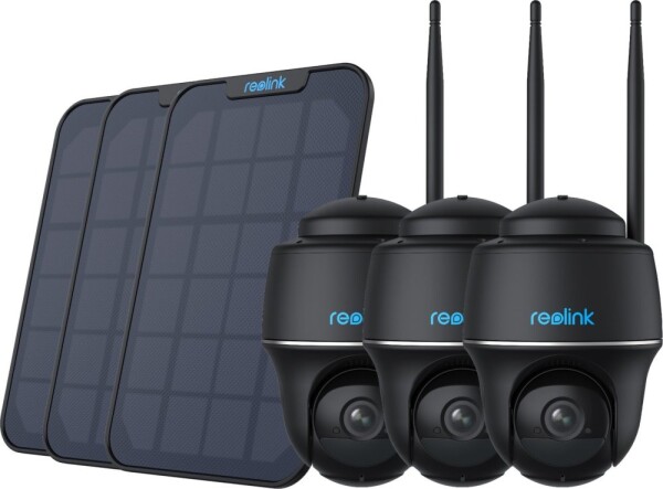 Reolink Reolink 3x Argus B430-B + 3x Solarpanel schwarz