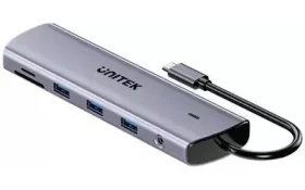 Unitek D1113BGY01 / USB hub / HDMI / RJ-45 / USB-C PD / SD/microSD / 4X USB-A 3.0 (D1113BGY01)