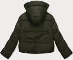 Krátka dámska zimná páperová bunda v army farbe J Style (16M9188-136) odstíny zelené XL (42)