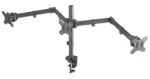 Manhattan Držiak pre tri monitory čierna / Držiak pre monitory / 13-27" / nosnosť 21 kg / VESA 100x100 (461658)