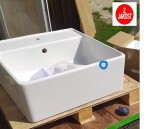 VILLEROY & BOCH - Keramický drez Single-bowl sink White alpin modulový 595 x 630 x 220 bez excentra 632061R1 2. akosť