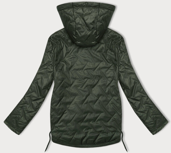 Tenká prešívaná plus size bunda v khaki farbe S'West (B8361-11) odstíny zelené 52