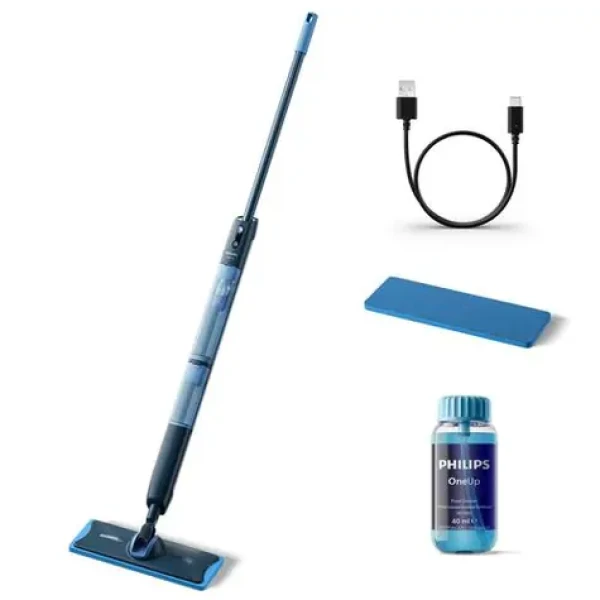 Philips 5000 series XV5113/01 OneUp modro-čierna / elektrický mop / 0.28 l / 70 min (XV5113/01)
